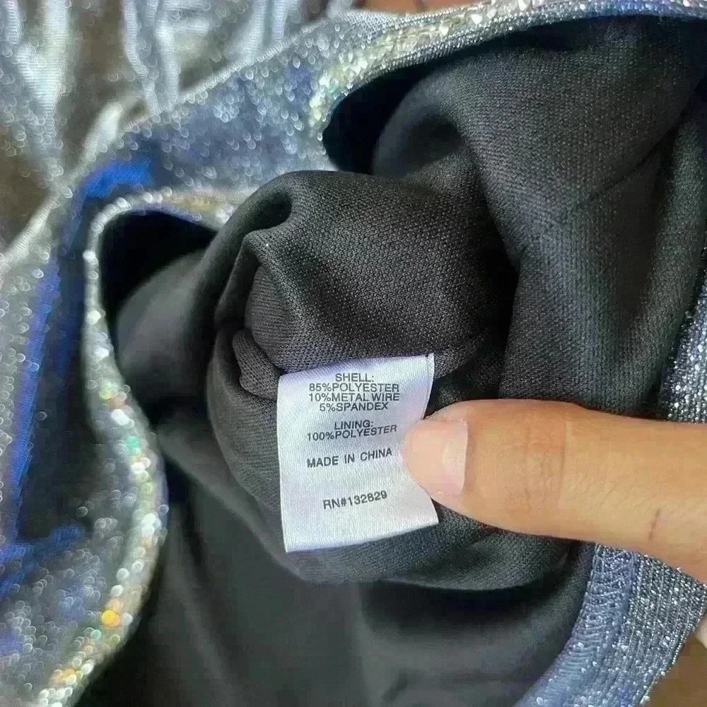 NWT Superdown Arnell Rhinestone Mini Dress in Blue SMALL - Picture 5 of 5